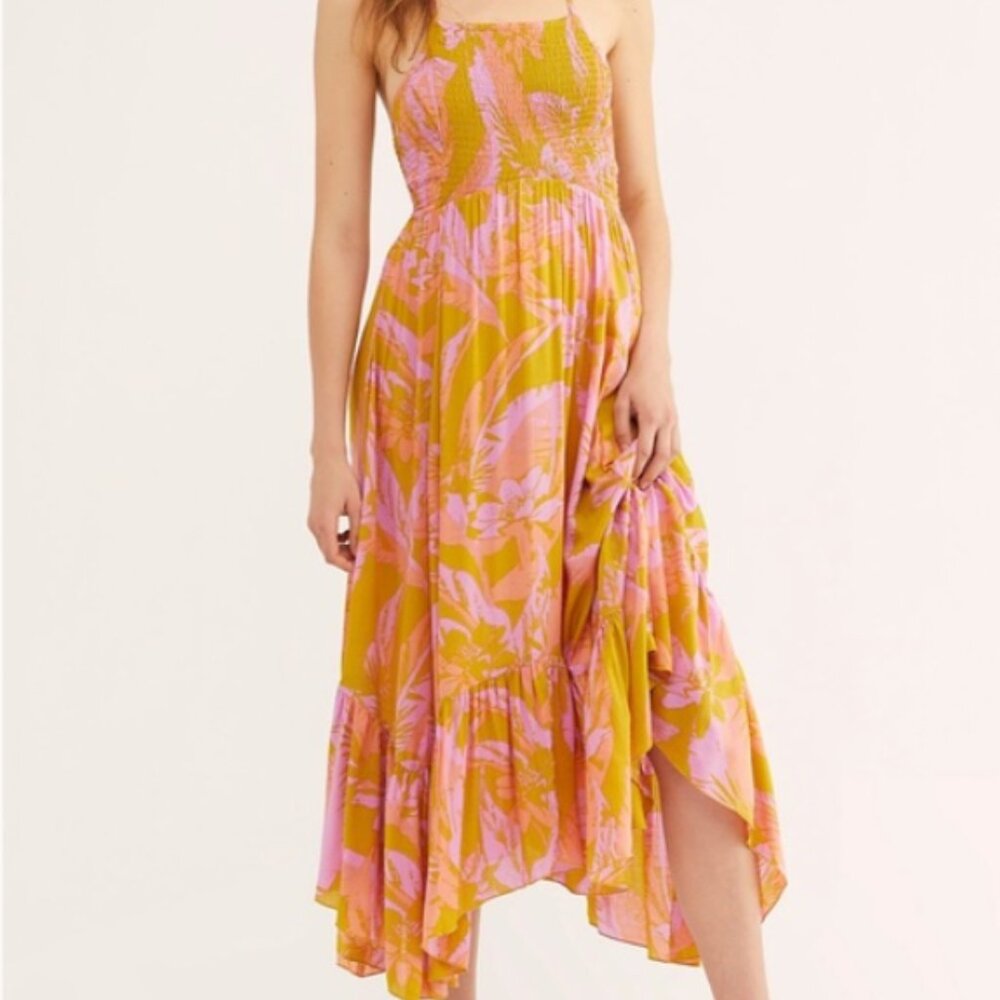 Free People Heat Wave Floral Print High/Low Dress